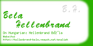 bela hellenbrand business card